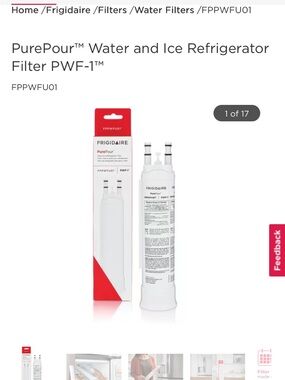 Frigidaire pure pour fppwfu01 pwf-1 refrigerator water filter